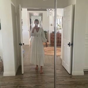 White maxi-dress